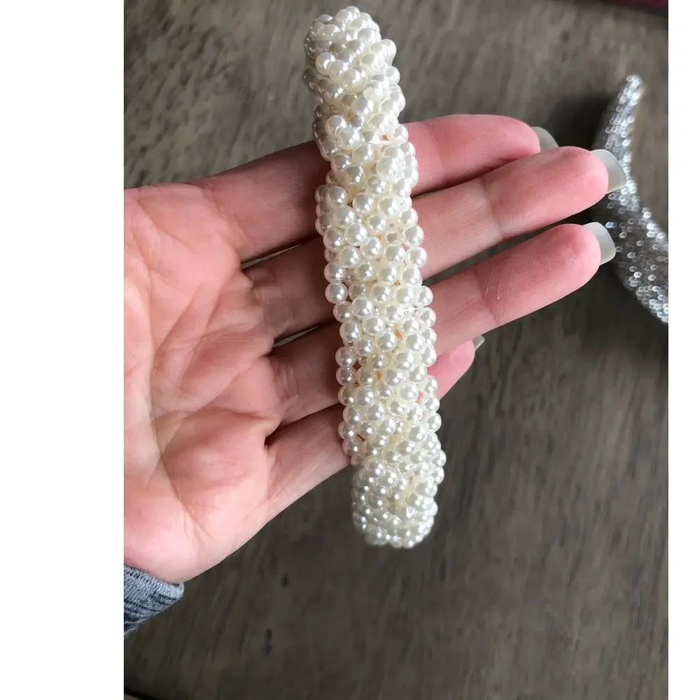 3 Headband Bundle with Pearls, Sparkle, and Gold - OS